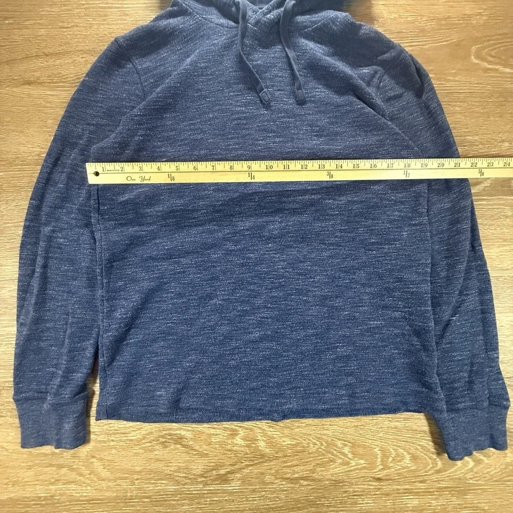 Banana Republic Men's M Pima Cotton Hoodie Blue Lightweight Pullover Minimalist